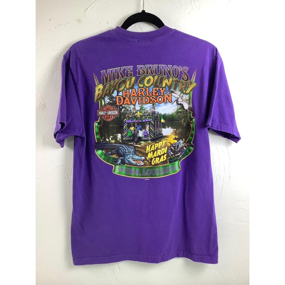 Harley Davidson Mardi Gras Bayou Country 2007 SL T-Shirt women SZ M - Picture 4 of 12
